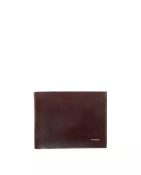 Мужской кошелек из темно-коричневой кожи Privata, темно коричневый