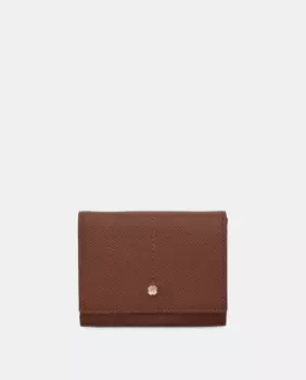 Мужской кошелек из воловьей кожи с коричневыми пуговицами Lottusse