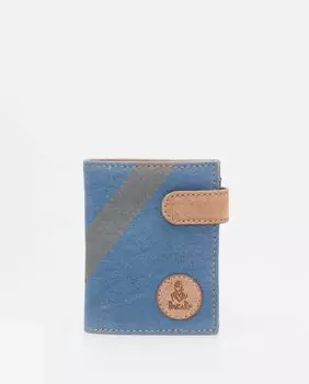 Мужской кошелек из воловьей кожи синего цвета Dakar, синий