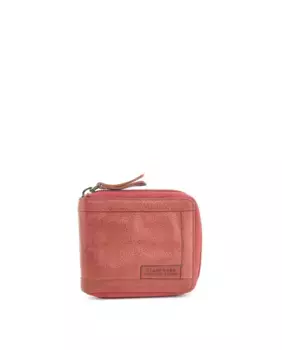 Мужской кошелек из выстиранной красной кожи Stamp, красный