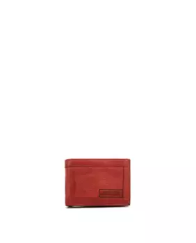 Мужской кошелек из выстиранной красной кожи Stamp, красный