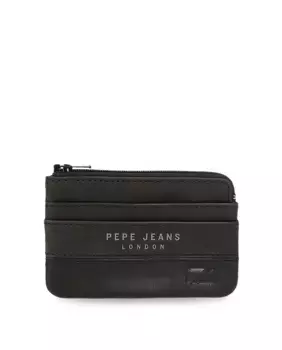 Мужской кошелек Kingdom черный кожаный Pepe Jeans