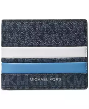Мужской кошелек Malone Slim Stripe Logo Michael Kors, синий