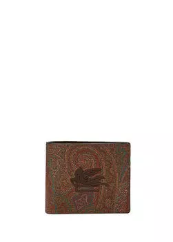 Мужской кошелек с этническим рисунком Etro, коричневый