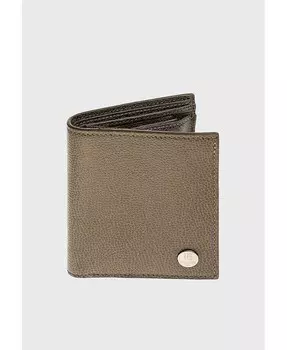 Мужской кошелек тройного сложения из натуральной кожи с узором икры Furniq Uk, зеленый