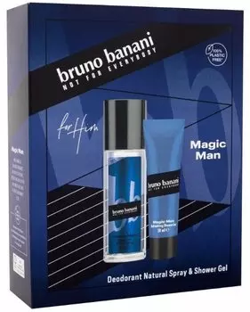 Мужской косметический набор Bruno Banani Magic Man, гель + дезодорант-распылитель