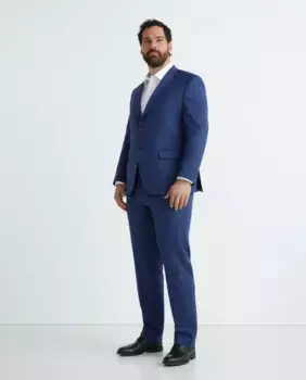 Мужской костюм, большие размеры, моющийся, синий, микроузор Dustin