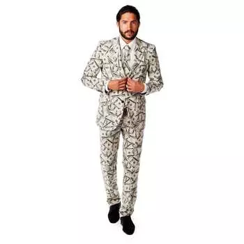 Мужской костюм и галстук приталенного кроя OppoSuits, кремовый