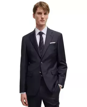 Мужской костюм из чистой шерсти Slim-Fit Hugo Boss, серый