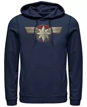 Мужской костюм Капитана Марвел с логотипом на груди, пуловер с капюшоном Marvel Fifth Sun