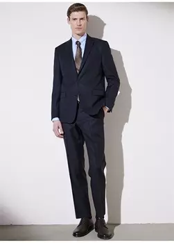 Мужской костюм комфортного кроя с моно воротником Brooks Brothers, черный