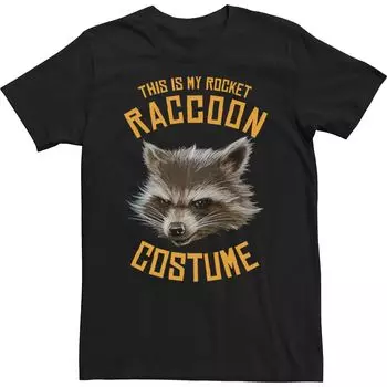 Мужской костюм Marvel Guardians Of The Galaxy Rocket, футболка на Хэллоуин Licensed Character