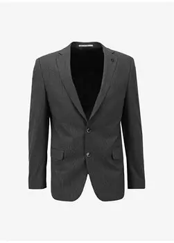 Мужской костюм приталенного кроя с нормальной талией антрацитового цвета 4B3124100004 Beymen Business, антрацитовый