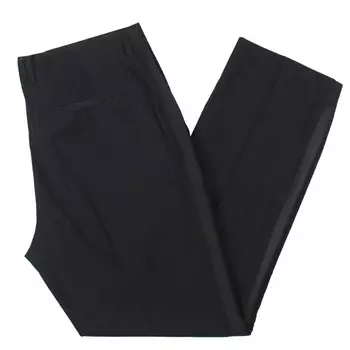 Мужской костюм с атласной отделкой, черный