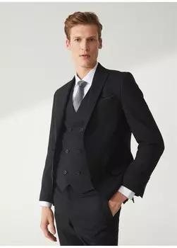 Мужской костюм Slim Fit Svari, черный