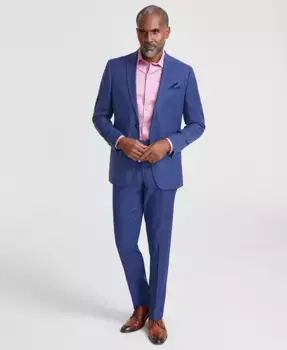 Мужской костюм Slim-Fit в клетку Windowpane Nick Graham, зеленый