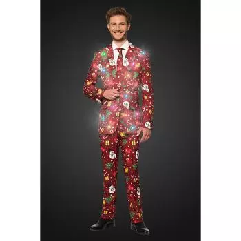 Мужской костюм Suitmeister Christmas Red Icons с подсветкой, красный