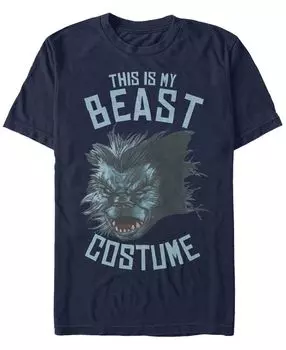 Мужской костюм зверя на хэллоуин marvel, футболка с коротким рукавом Fifth Sun, синий