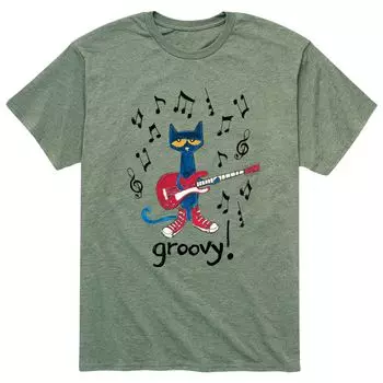 Мужской кот Пит, классный! Музыкальная футболка Licensed Character