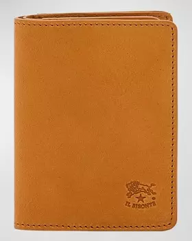 Мужской кожаный холдер для карт Oriuolo двойного сложения Il Bisonte