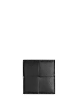 Мужской кожаный кошелек Bottega Veneta, черный