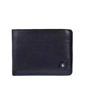 Мужской кожаный кошелек черно-синего цвета с внутренней сумочкой Miguel Bellido, мультиколор