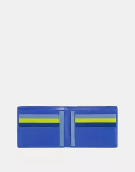 Мужской кожаный кошелек для карт среднего размера Dudu, синий