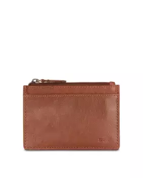 Мужской кожаный кошелек Dundee с блокировкой Rfid коричневого цвета SKPAT, оранжевый