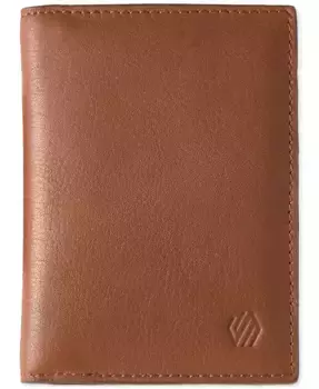 Мужской кожаный кошелек-двухстворка Pebbled Leather Bifold Wallet Johnston & Murphy, коричневый/бежевый