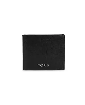 Мужской кожаный кошелек New Berlin среднего размера, черный Tous, черный