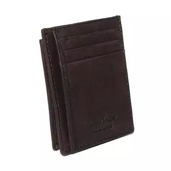 Мужской кожаный кошелек с передним карманом и держателем для кредитных карт Paul & Taylor, коричневый