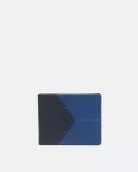 Мужской кожаный кошелек с защитой RFID синего цвета Abbacino, тёмно-синий