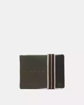 Мужской кожаный кошелек с защитой RFID зеленого цвета Abbacino, темно-зеленый