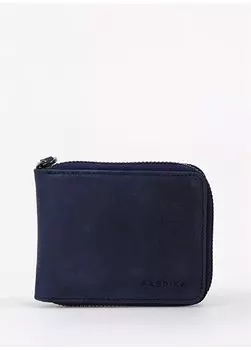 Мужской кожаный кошелек темно-синего цвета 11x8x1 см Frk 329 Crayz Fabrika, темно-синий