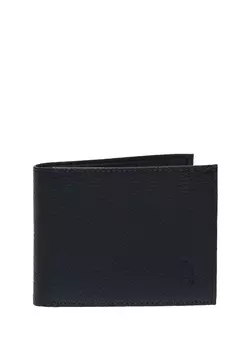 Мужской кожаный кошелек темно-синего цвета Fabrika