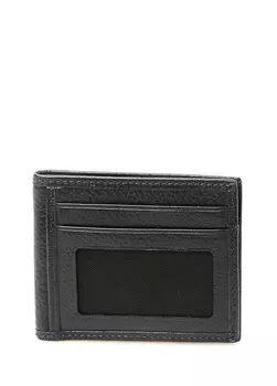 Мужской кожаный кошелек темно-синего цвета Limon