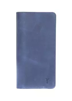 Мужской кожаный кошелек темно-синий Fabrika
