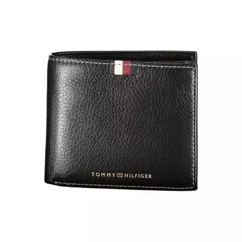Мужской кожаный кошелек Tommy Hilfiger, черный