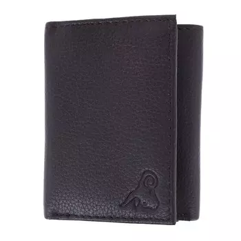 Мужской кожаный кошелек тройного сложения CTM, коричневый