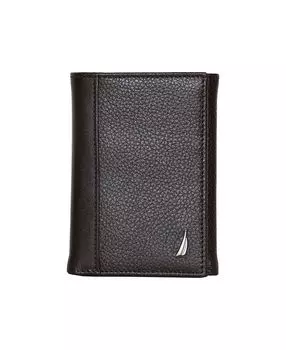 Мужской кожаный кошелек тройного сложения Nautica