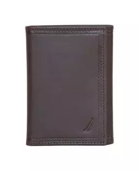 Мужской кожаный кошелек тройного сложения Nautica