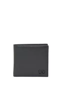 Мужской кожаный кошелек Valentino Garavani, черный