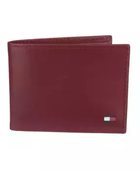 Мужской кожаный паспортник-кошелек Tommy Hilfiger, красный