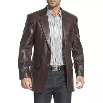 Мужской кожаный пиджак Bgsd Richard BGSD, коричневый
