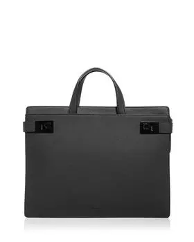 Мужской кожаный портфель Gancini Ferragamo, черный