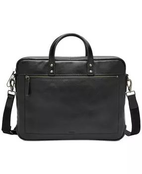 Мужской кожаный портфель haskell Fossil, черный