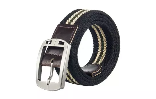 Мужской кожаный ремень ALIEN BANG, Белая подарочная коробка