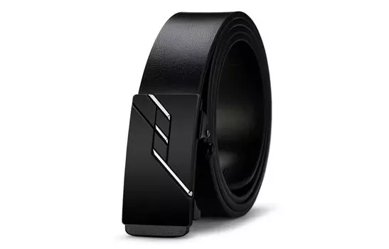 Мужской кожаный ремень ALIEN BANG, Черная пряжка