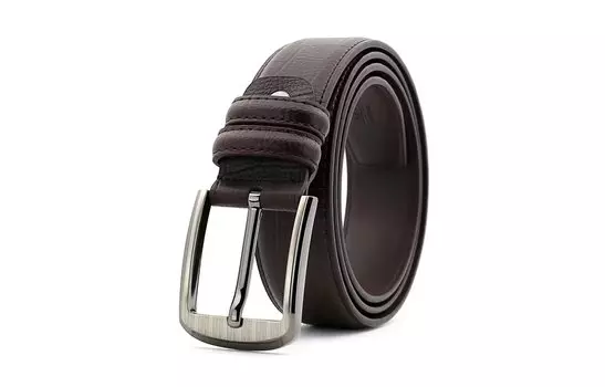 Мужской кожаный ремень ALIEN BANG, Коричневый, в подарочной упаковке