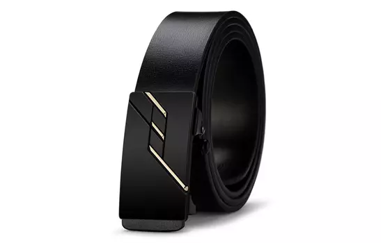 Мужской кожаный ремень ALIEN BANG, Подарочная коробка с черной застежкой-пистолетом